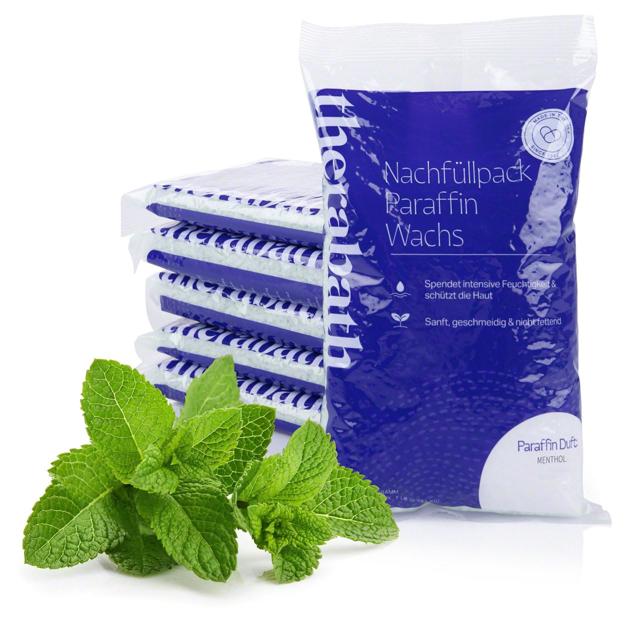 Therabath PRO Paraffin Wintergreen/Menthol - 6 Nachfüllbeutel à 454 g für Paraffinbad