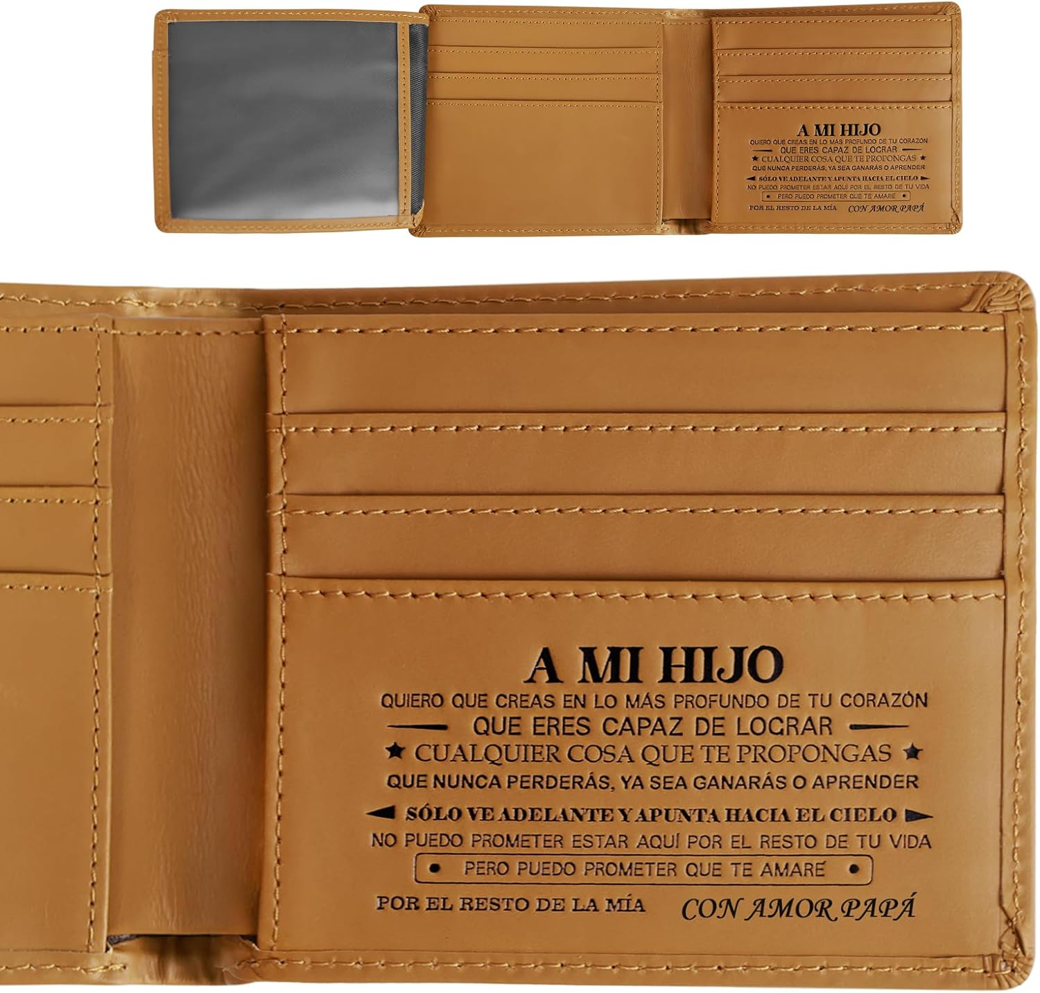 To My Son Gifts, Personalized Leather Wallet For Son From Dad