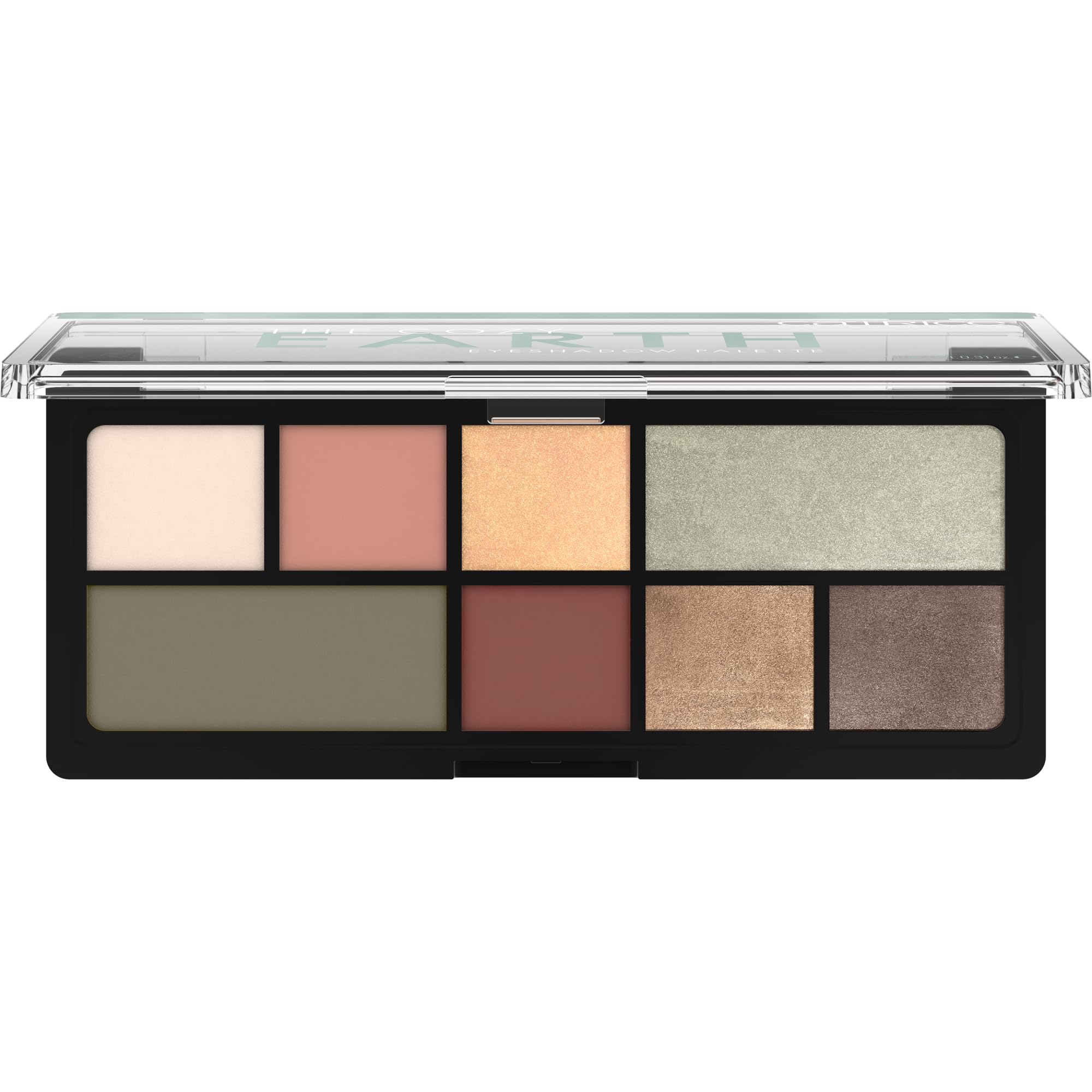 Catrice The Cozy Earth Eyeshadow Palette Ombretto, Multicolore, 8 colori, a lunga durata, risultato espresso, altamente pigmentato, vegano, senza particelle di microplastica, senza profumo, senza