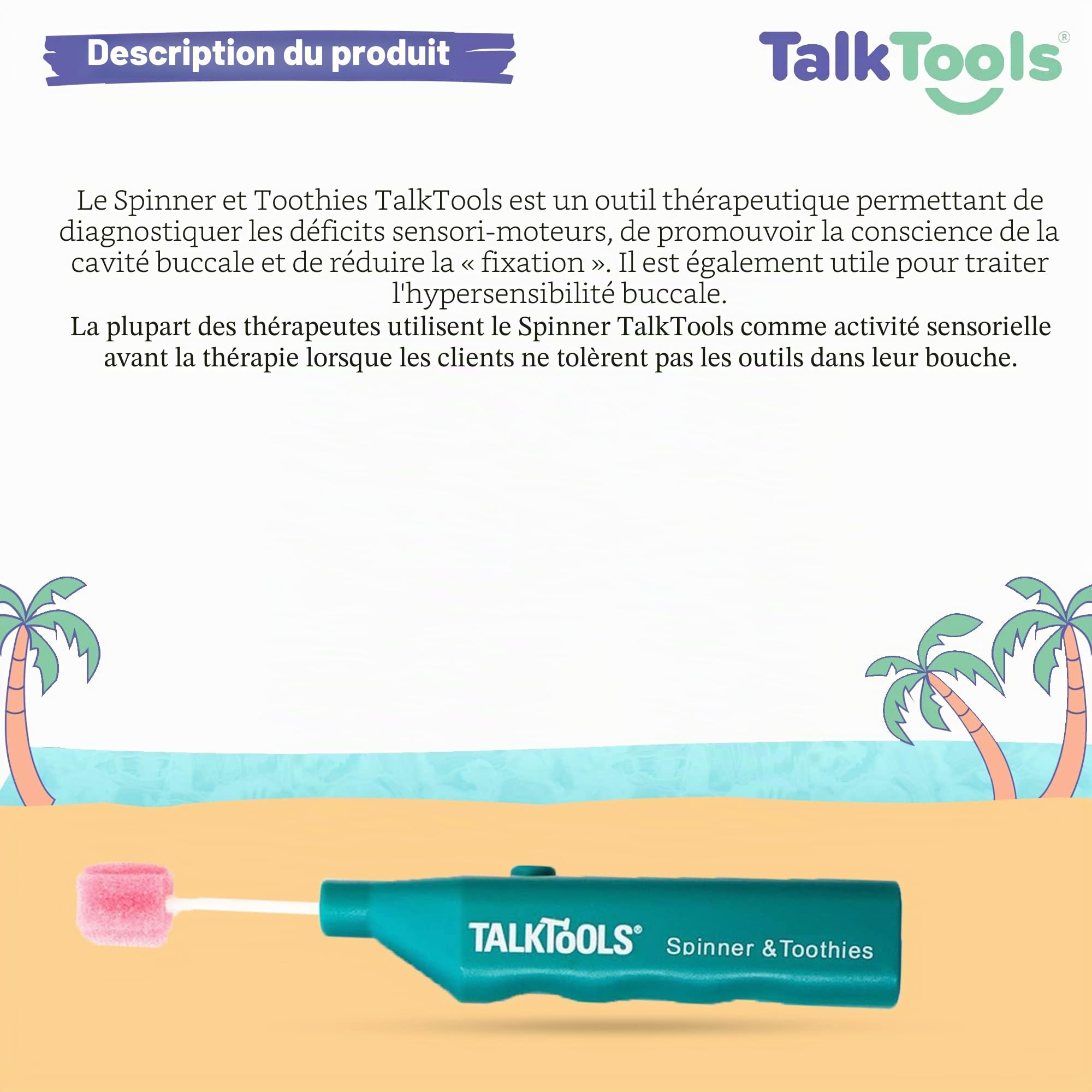 TalkTools Vibrator & Toothettes® (20 Dents incluses) – Outil d'orthophonie