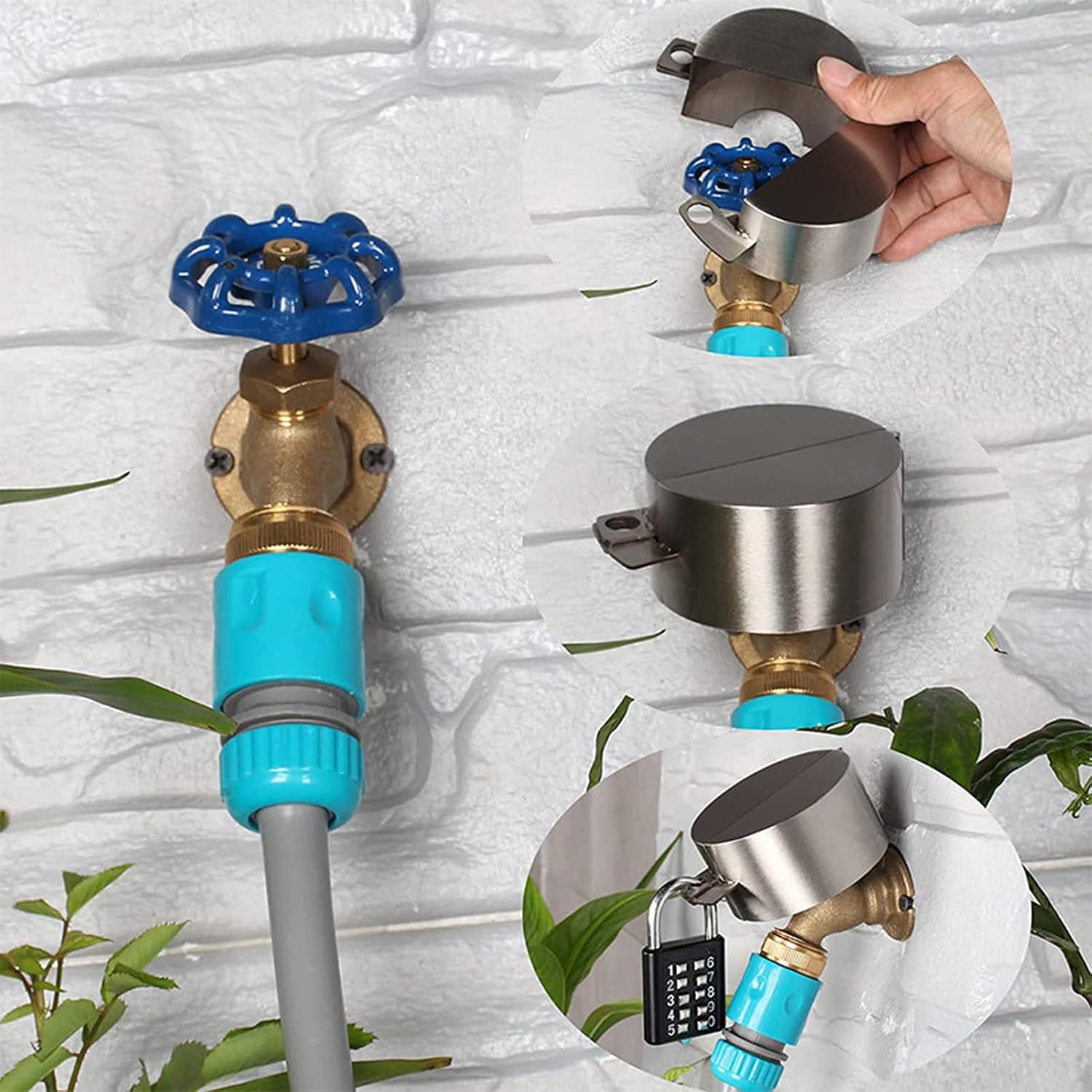 Faucet Lock System Gate Valve Lockout Device Household Faucet Protective Cover with Password Lock Prevents Water Theft