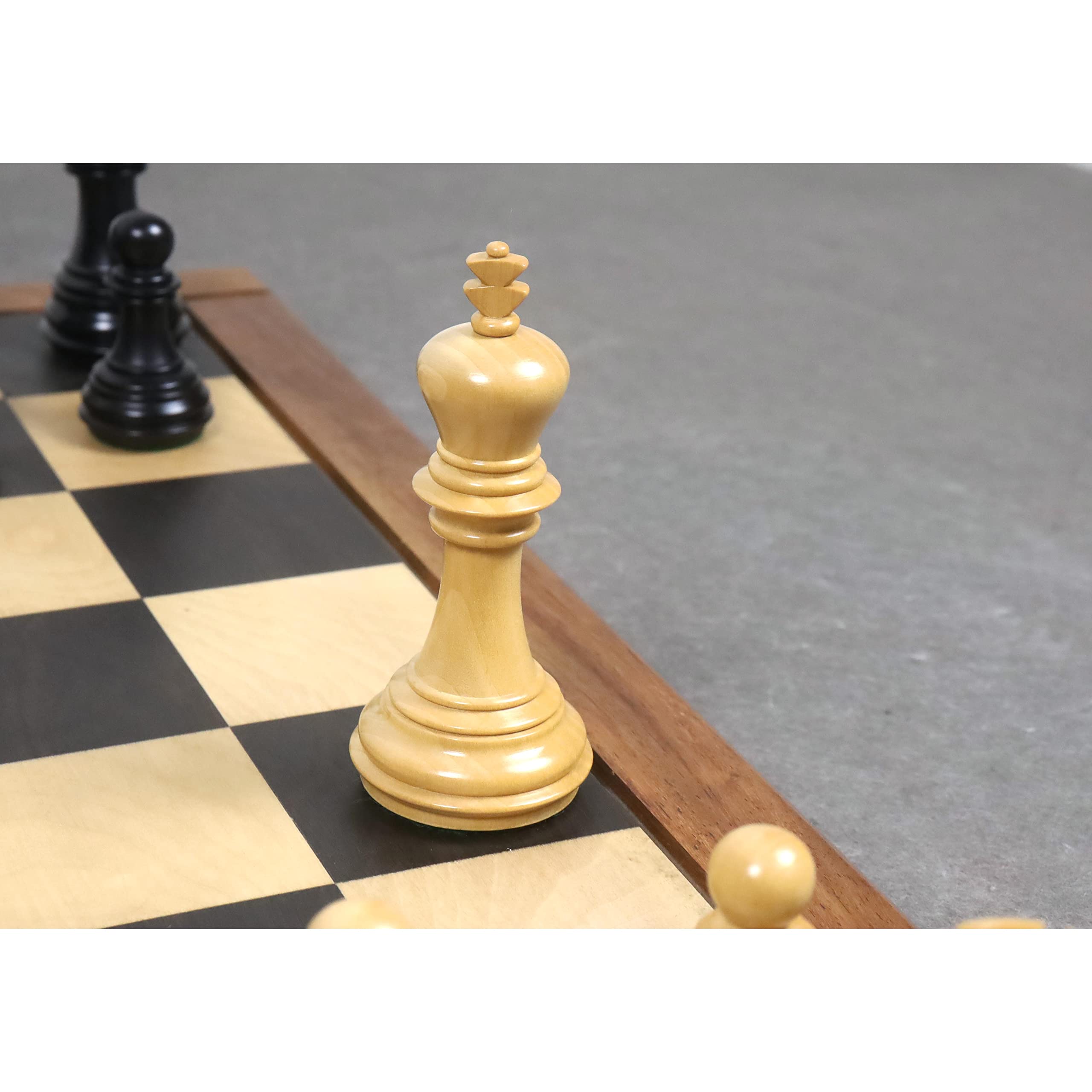 RoyalChessMall Luxus Schachfiguren – Ebenholz Imperial Staunton 3,8 Zoll, Handgefertigt & Gewichtet RoyalChessMall Luxus Schachfiguren – Ebenholz Imperial Staunton 3,8 Zoll, Handgefertigt & Gewichtet