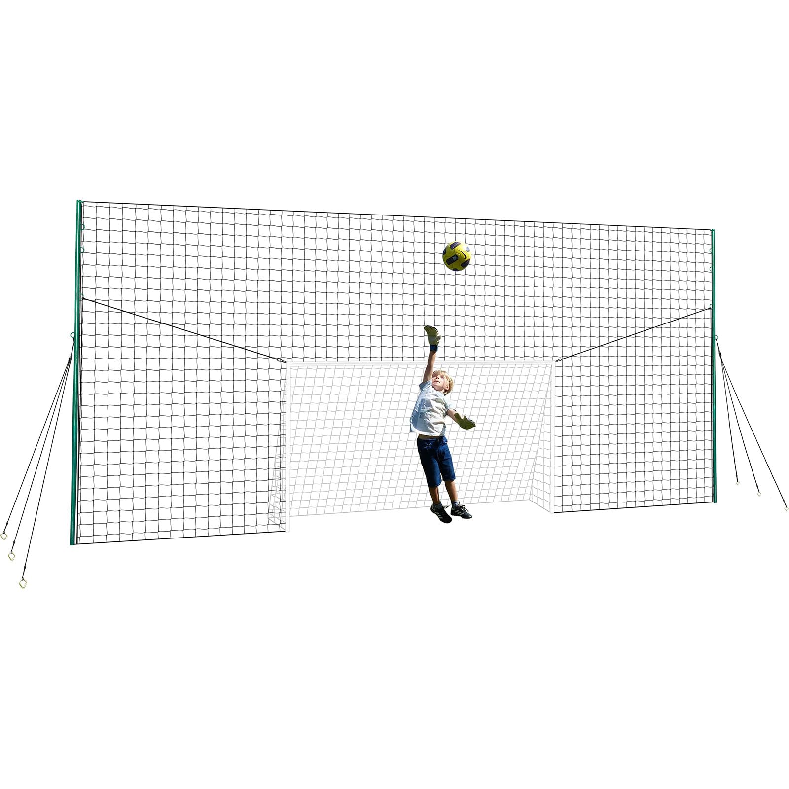 Open Goaaal Soccer Goal with Rebound Net - No More Fumbling to Get the Ball