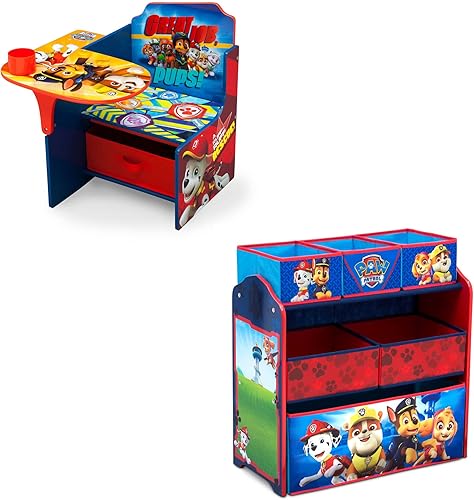 Miniatura 12 de Delta Children Escritorio con silla con contenedor de almacenamiento + diseño y almacenamiento de 6 contenedores organizador de almacenamiento de