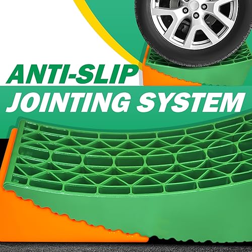 Miniatura 3 de Bloques niveladores de autocaravana, paquete de 2 con almohadillas antideslizantes de goma, para remolques de viaje, caravanas, cámperes, camiones,