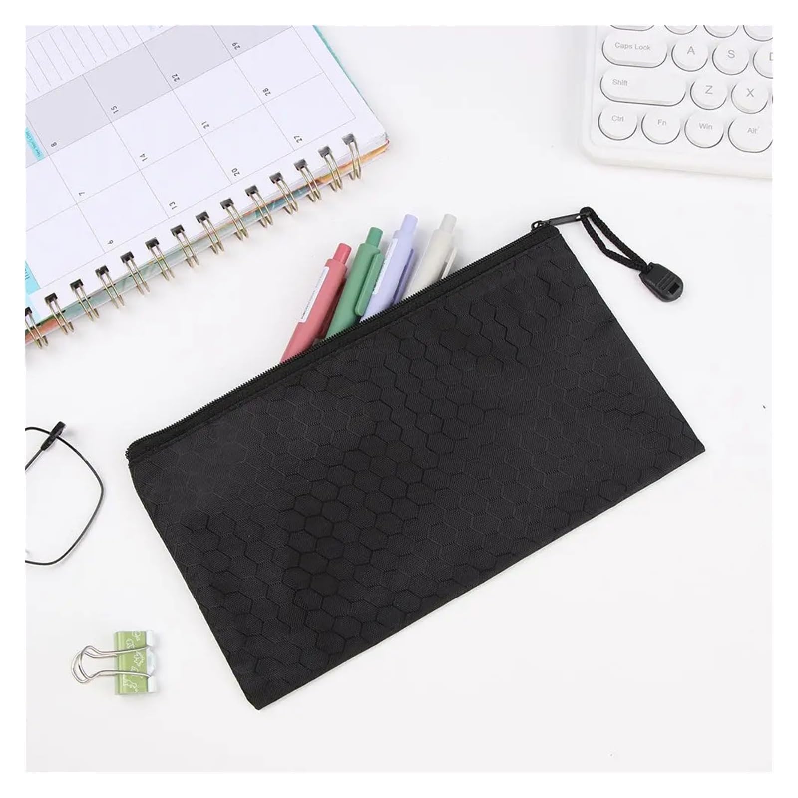 Lot de 12 pochettes à fermeture éclair pour documents, fournitures scolaires pour le rangement de papeterie