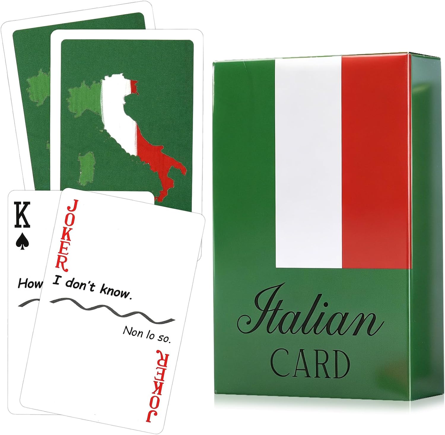 Italian Playing Cards 54 Travel Flashcards for Daily Conversations & Fun Learning Games Italy Gifts for Men Women