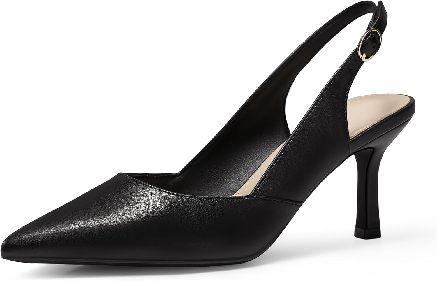 Women's Slingback Kitten Heels Closed Pointed Toe Pumps Wedding Party Dress Shoes