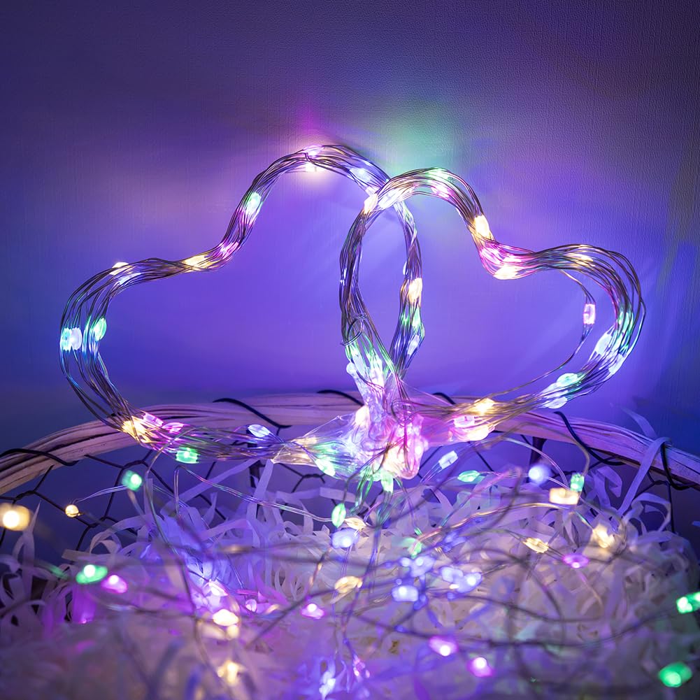 Mehrfarbige Lichterkette, 1200 LEDs, extra lang, Stecker, 1200 LEDs, 8 Modi für Hochzeit, Innen- und Außenbereich, Weihnachtsbaum, Terrasse, Veranda, Gartendekoration