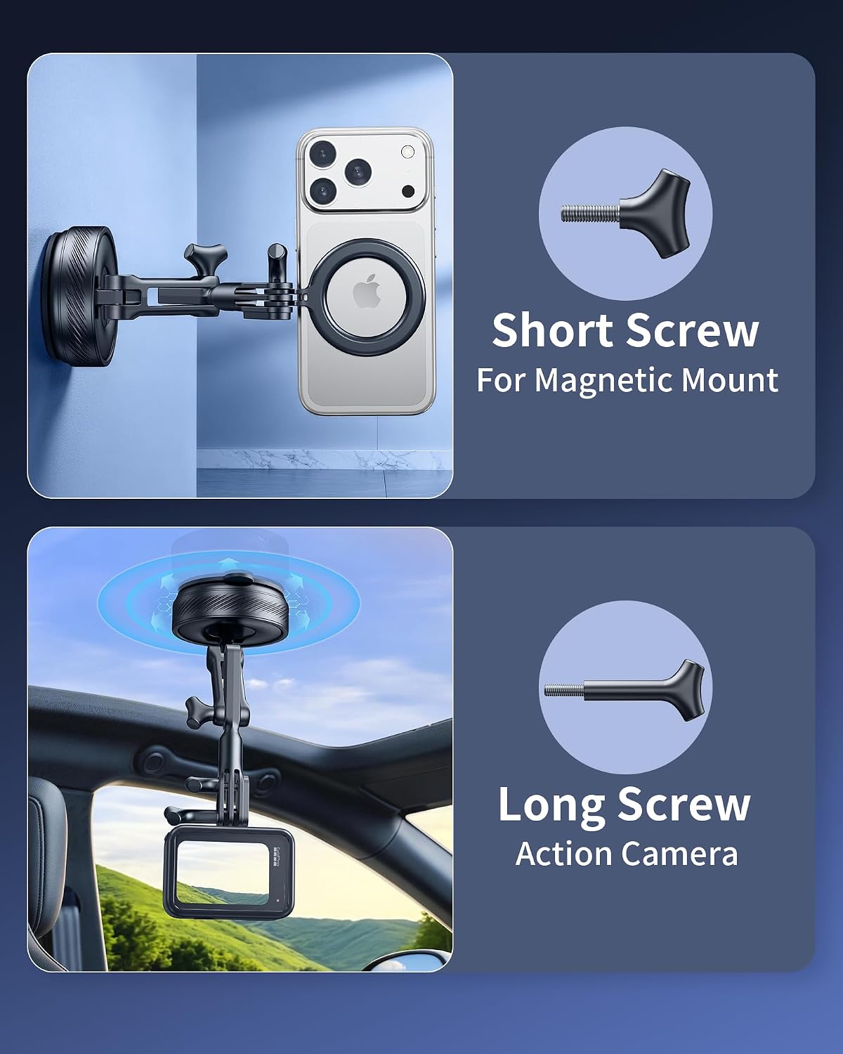 Car Phone & Camera Holder for Magsafe Dashboard Suction Cup Mount image 3