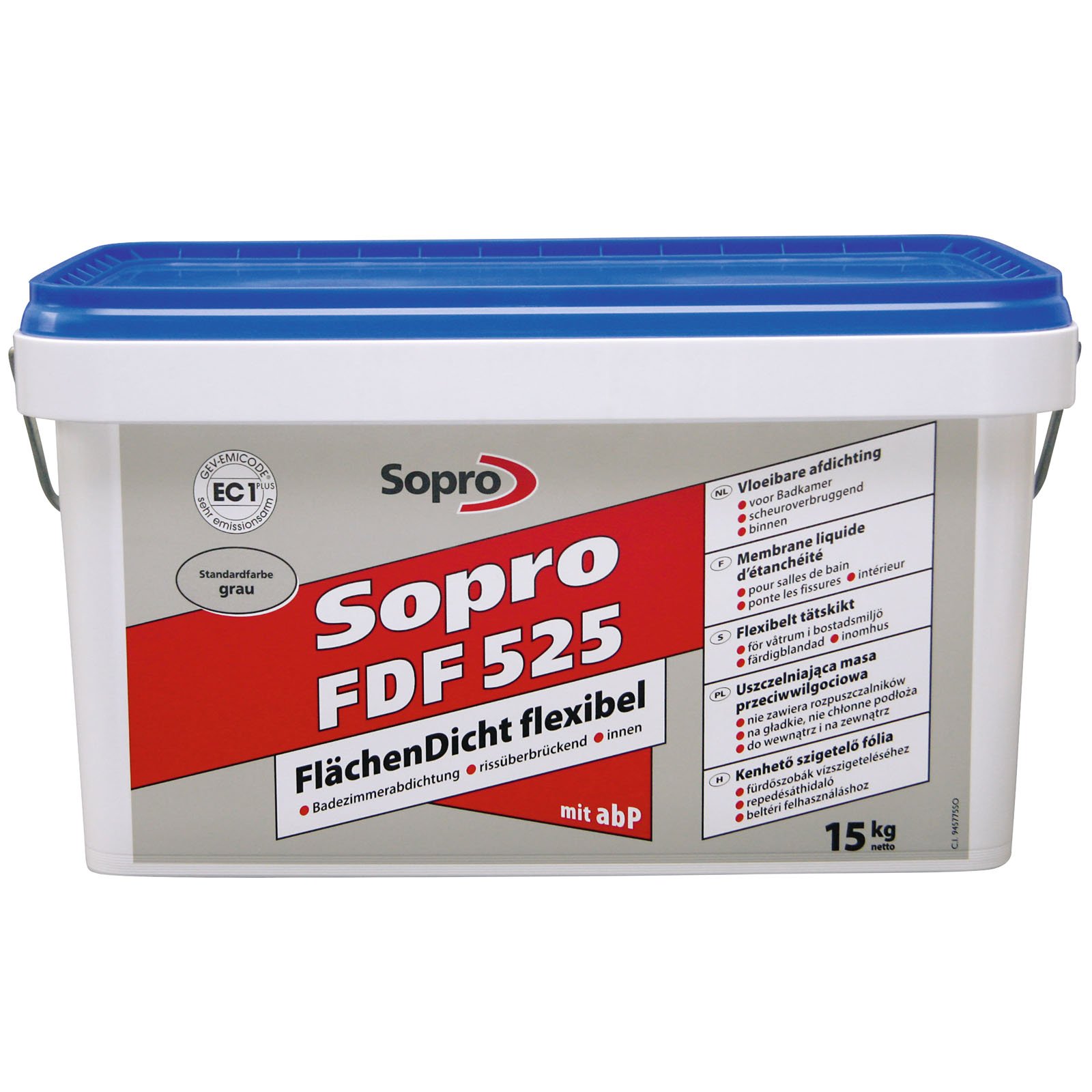 Sopro Flächendicht flexibel FDF, grau, Eimer 15 kg