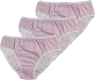 Papillon Girls Set Of 3 Pieces Underwear Printed Lines Underwear