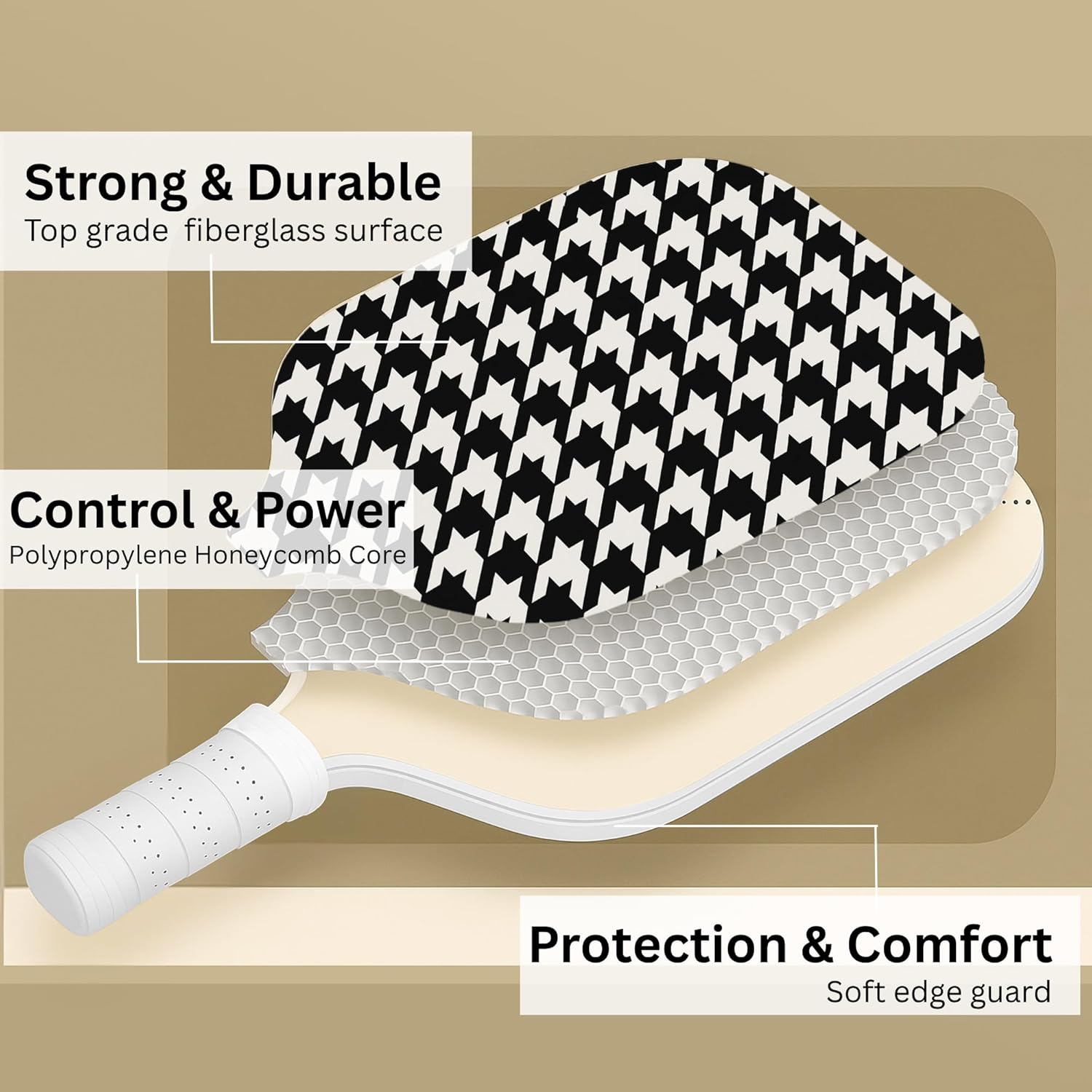 Pickleball Paddles Set of 2/4- USAPA Approved Fiberglass Surface Pickleball Set Includes 4 Balls with Pickleball Racket, 1 Carry Bag, Pickleball Paddles Set ​for Men Women