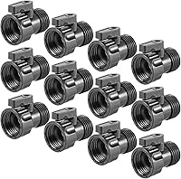 Cosweet 12 Pack 3/4" Plastic Garden Hose Shut Off Valves - One-Hand Ball Valve for Easy Water Control, Hoses, Nozzles & Sprinklers