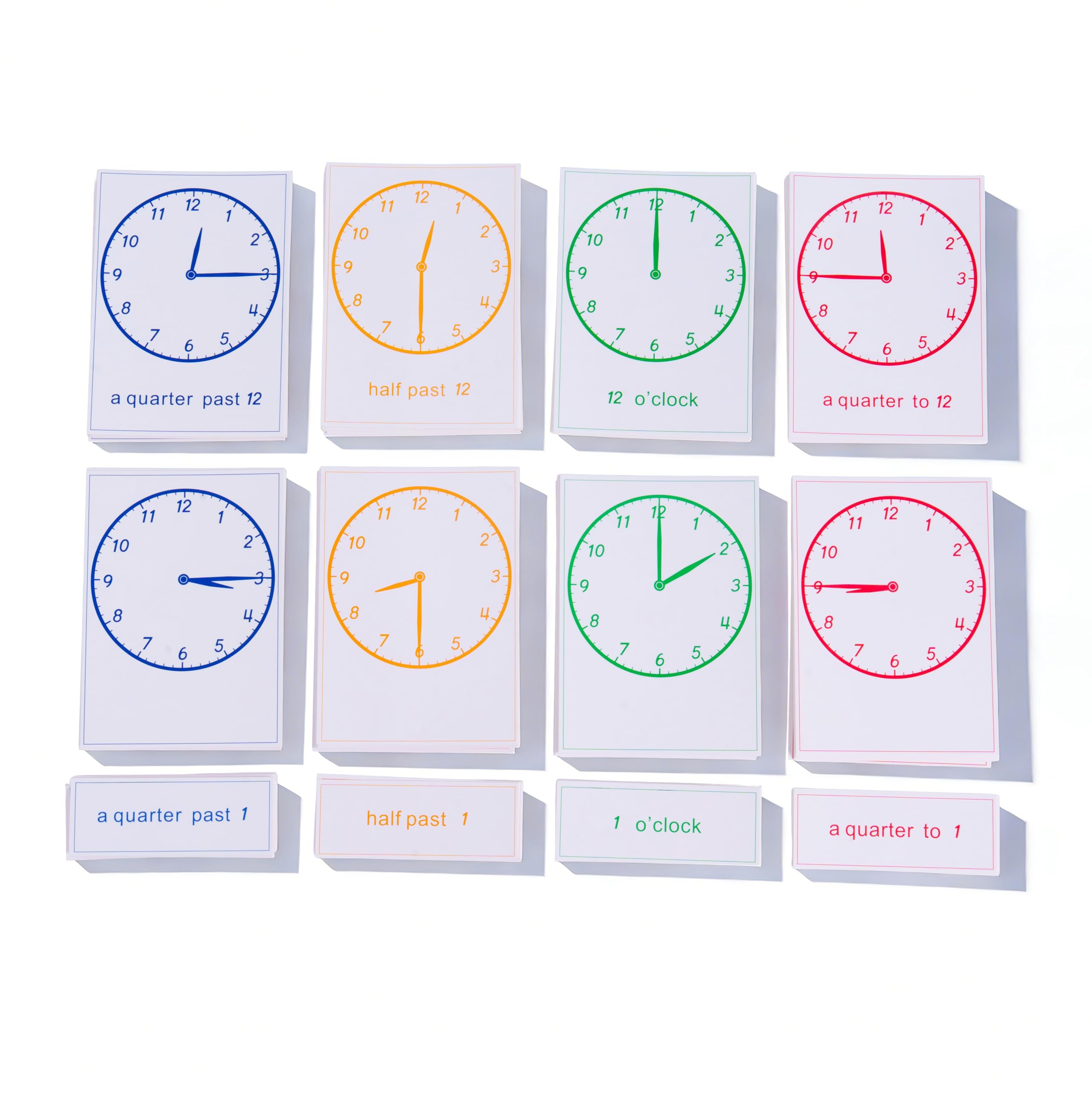Premium Montessori Groß Uhr mit beweglichen Zeigern 30cm & 111 Karten – Buchenholz-Lernuhr für Uhrzeit lernen & Zahlenverständnis, Mathe-Material für Kinder 3-8, Homeschool & Klassenzimmer (Clock )