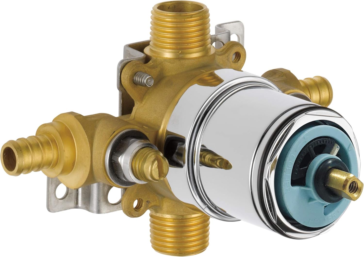 Peerless PTR188700-PXWS Pressure Balance Shower Valve Body Male Thread Outlet PEX Inlet with Stops