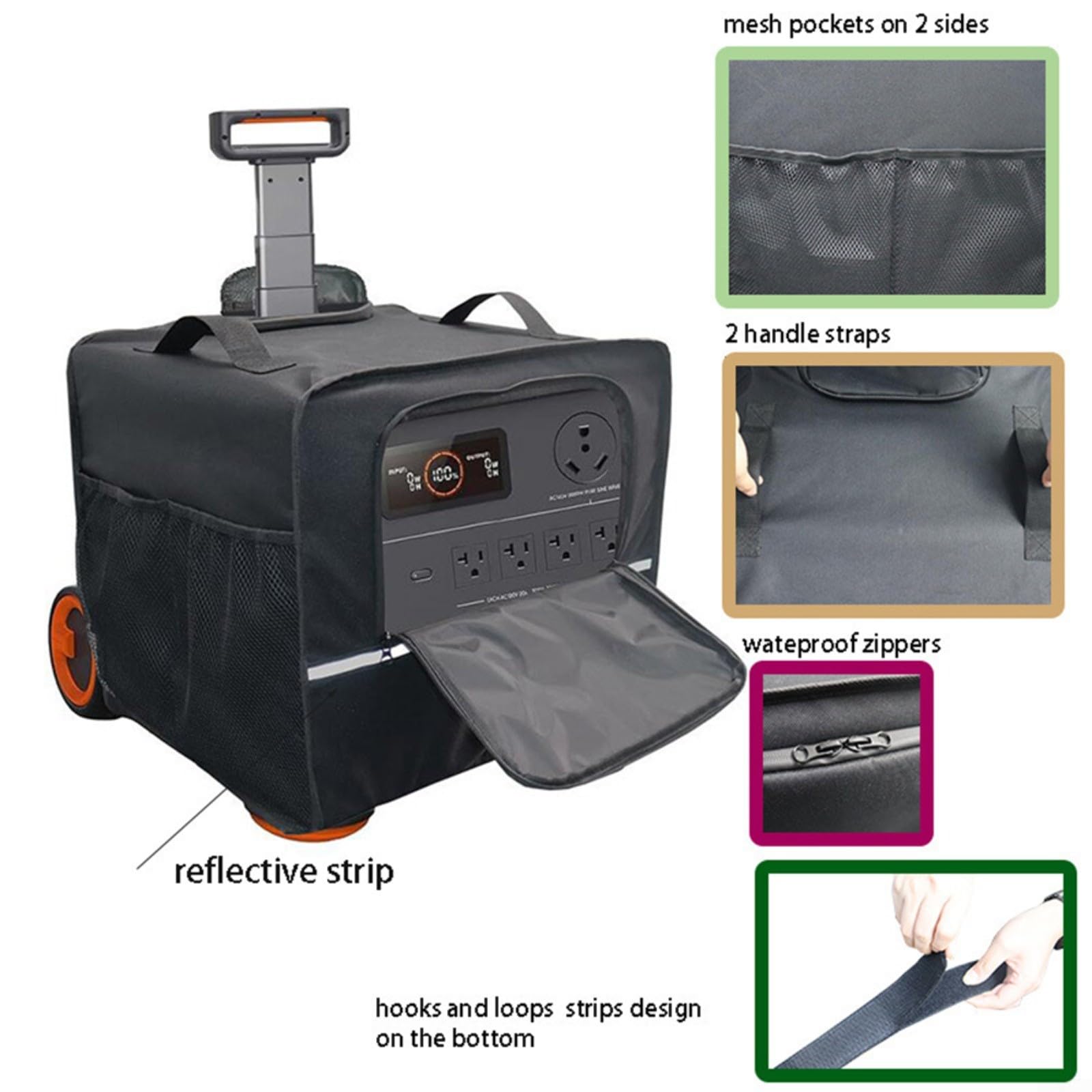 Cubierta antipolvo para generador solar 2000 Plus 400W, 600D Oxford
