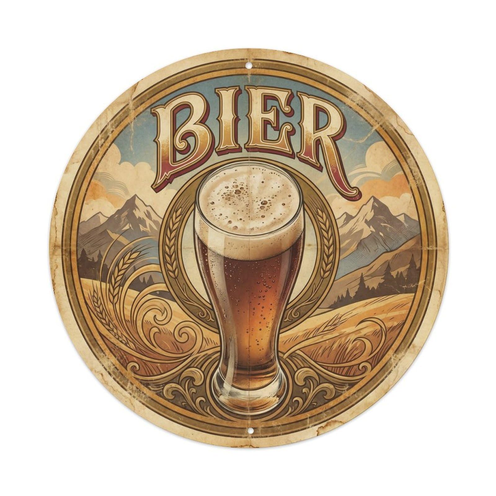 Beer Alpine Brew House Drink Culture Cuisine Travel Metal Tin Sign