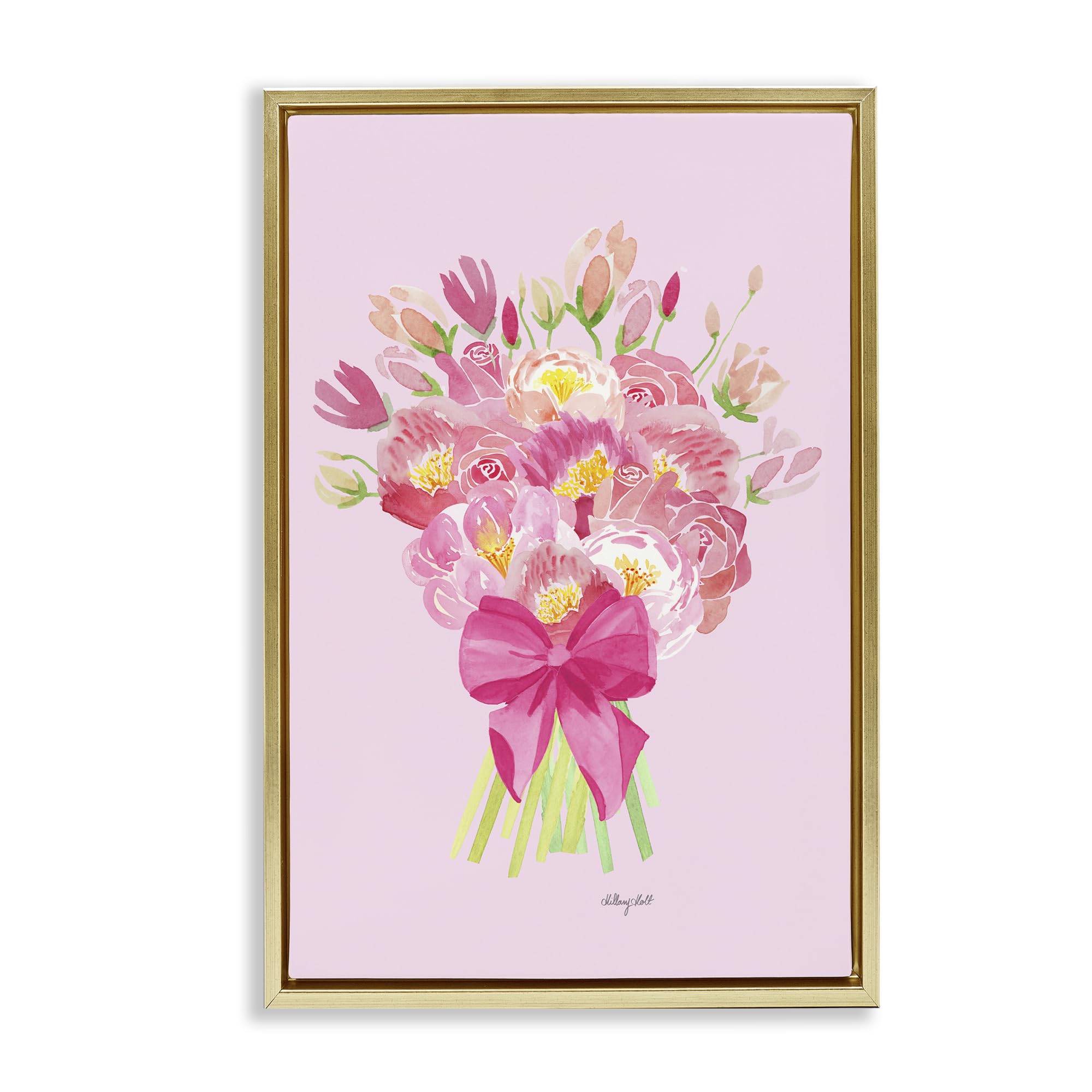 'Romantic Blushing Peonies'| Floating Frame Canvas Art
