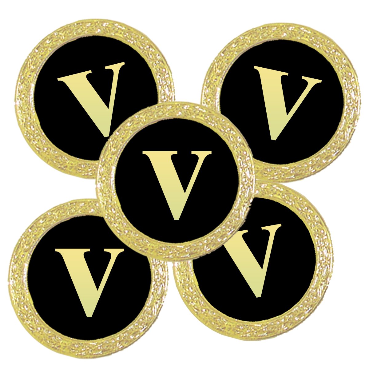 Best Impressions Personalised Golf Ball Markers with Initial (V)