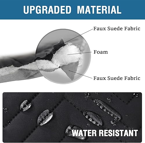 Miniatura 3 de H.VERSAILTEX Fundas para reposabrazos de sofá resistentes al agua, soporte de brazo de sofá con control remoto, organizador de reposabrazos para