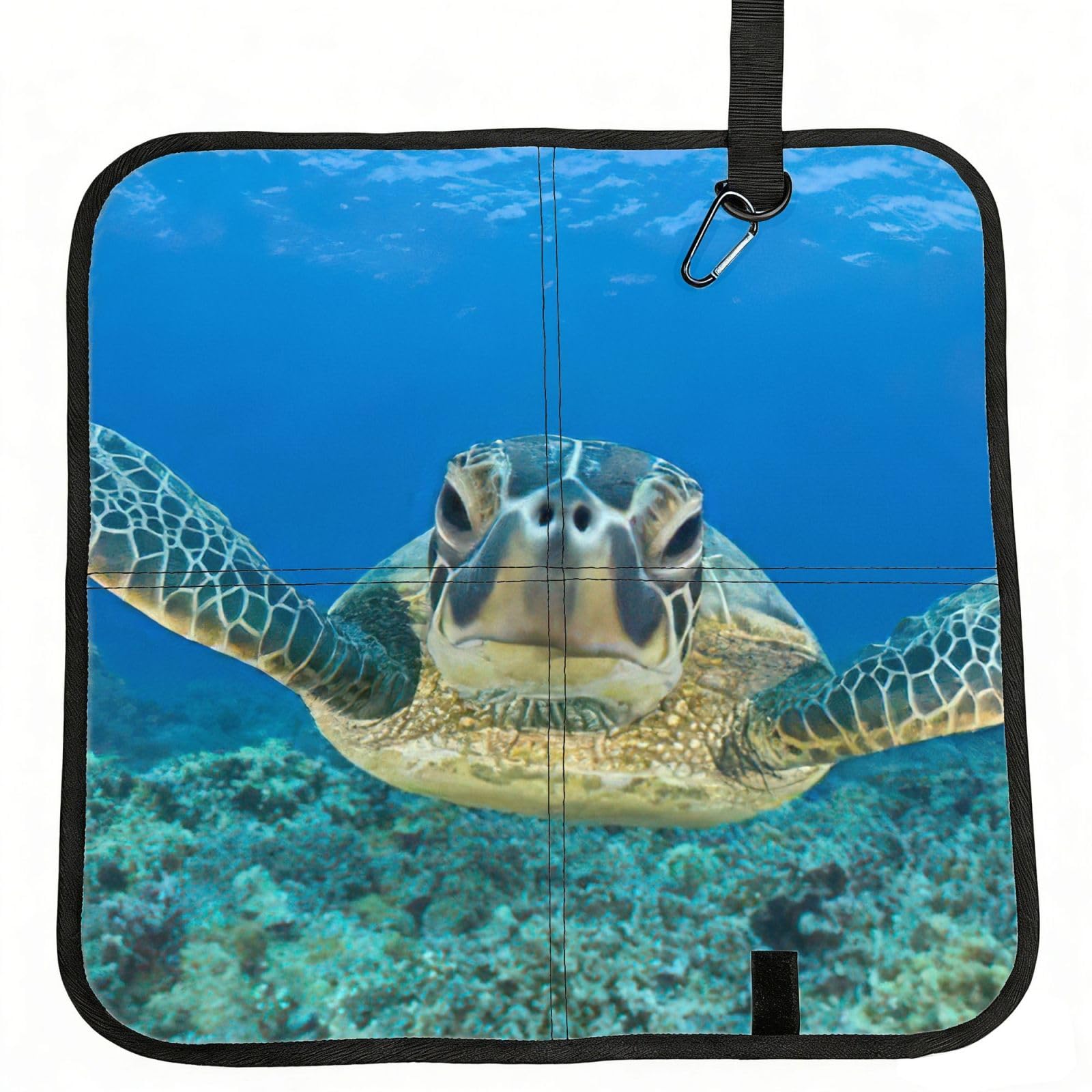 bghdfa Sea Turtles Print Outdoor Sitting Mat Waterproof Oxford Cloth Seat Cushion Folding Foam Camping Seat For Picnic