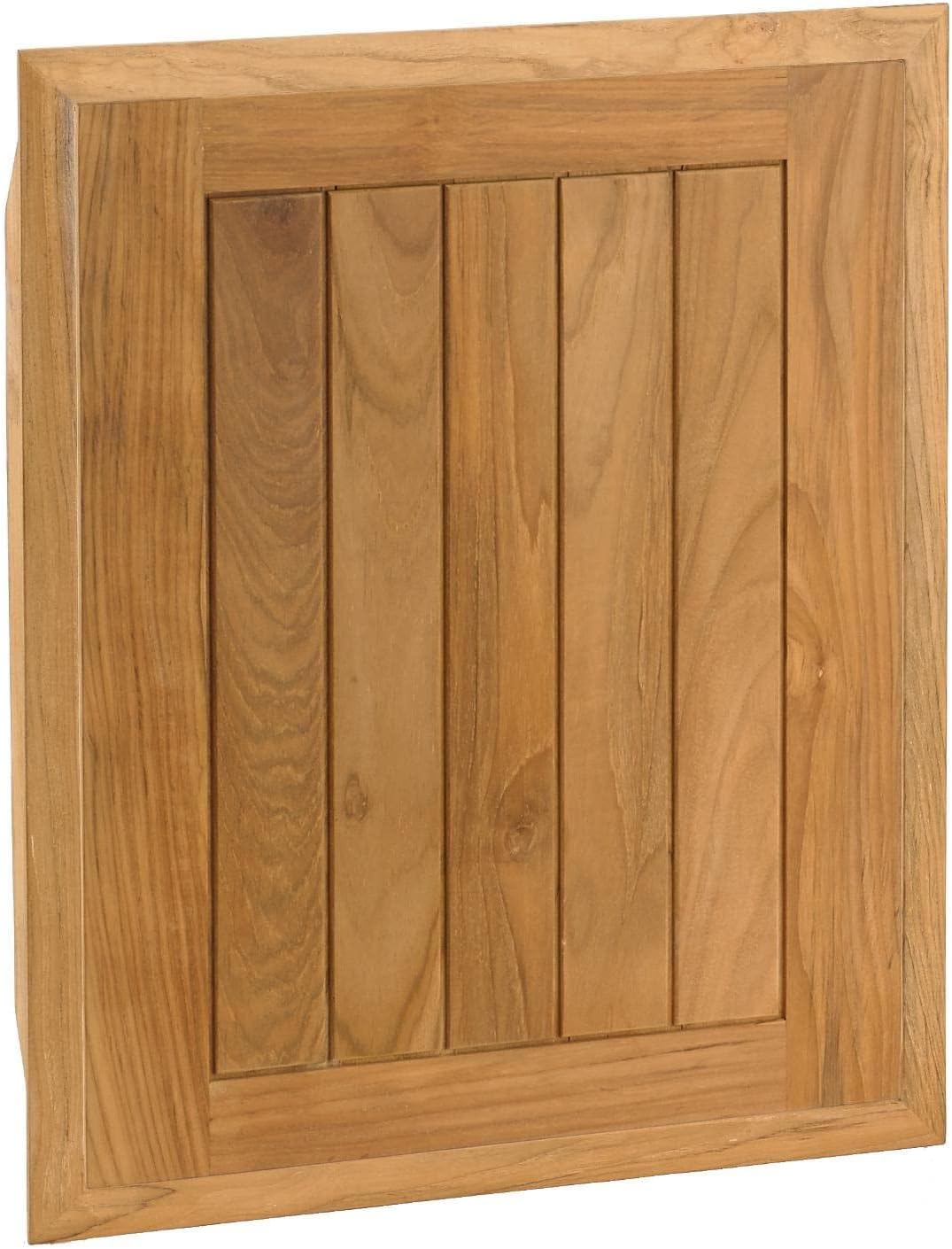 18" w x 22" h Solid Teak Cottage Style BBQ Grill Island/Outdoor Room Single Access Door.