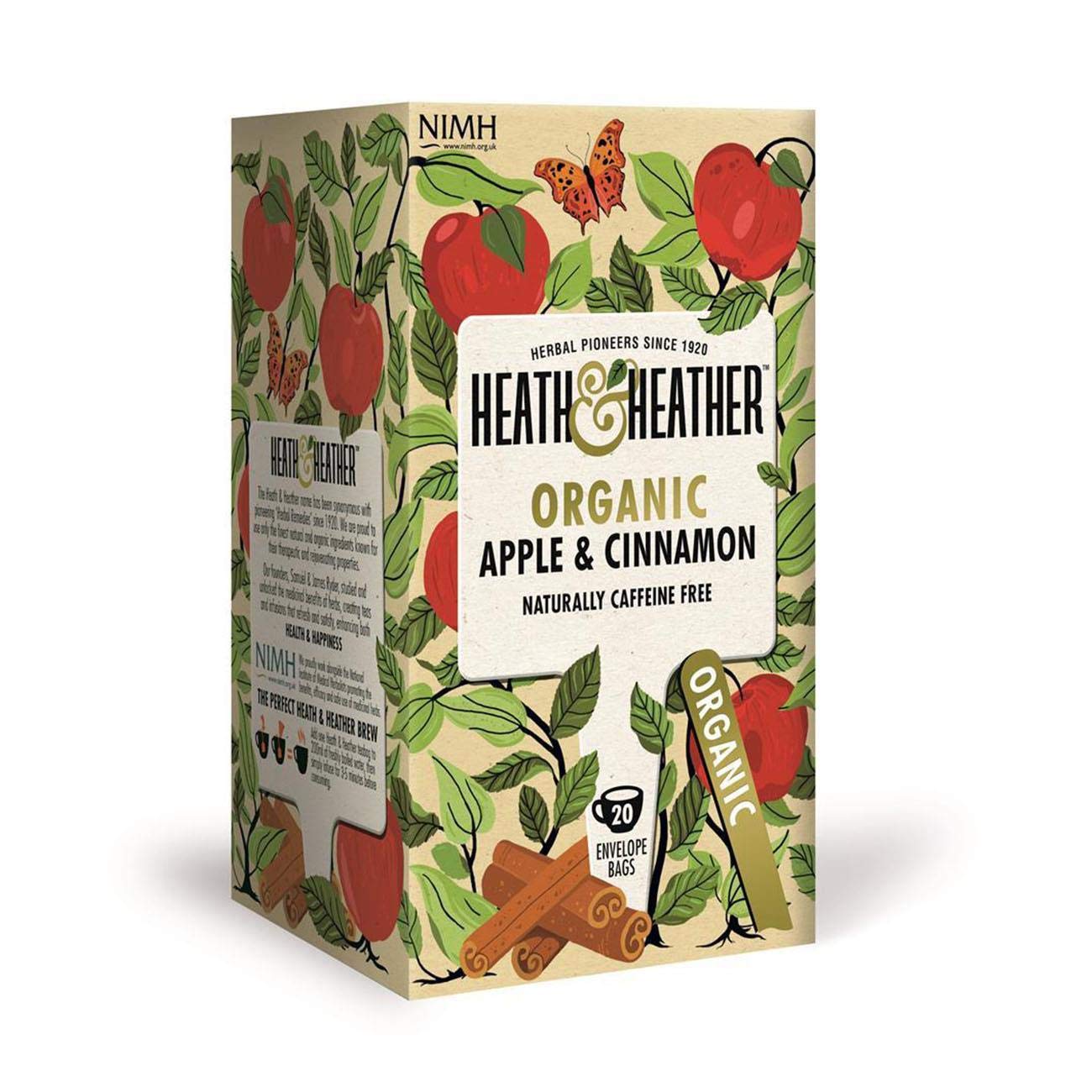 Heath & Heather Organic Apple & Cinnamon Infusion 20 bags