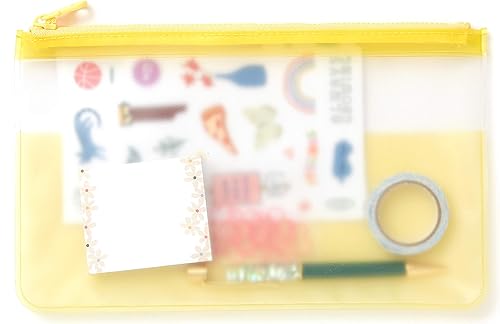 Miniatura 2 de ban.do Ultimate Planner - Juego de accesorios de oficina lindos, estuche para lápices con calcomanías de planificador y accesorios (amarillo)