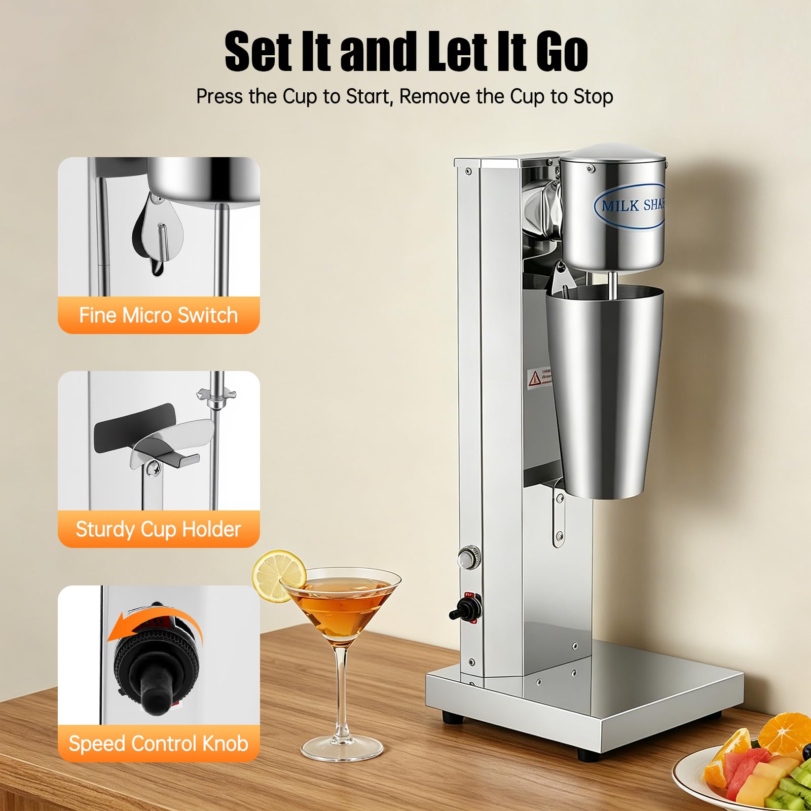 Milkshake Frappe, mélangeur de protéines, shaker, shaker, shake protéiné, électrique, pour cafés et magasins de lait, 18 000 tr/min, 2 vitesses, 650 ml