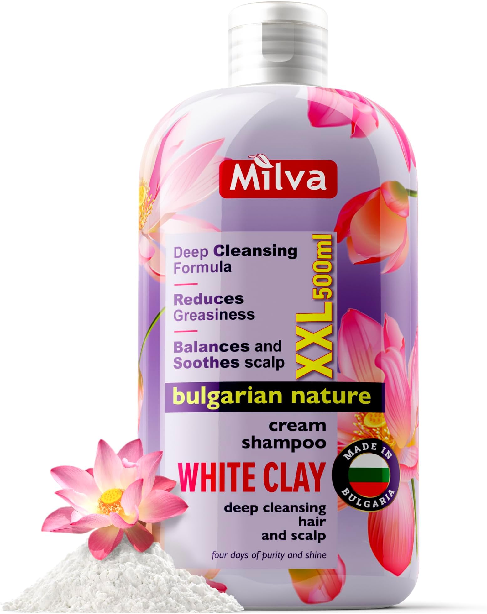 MILVA, Kaolin clay Shampoo, 500 ml