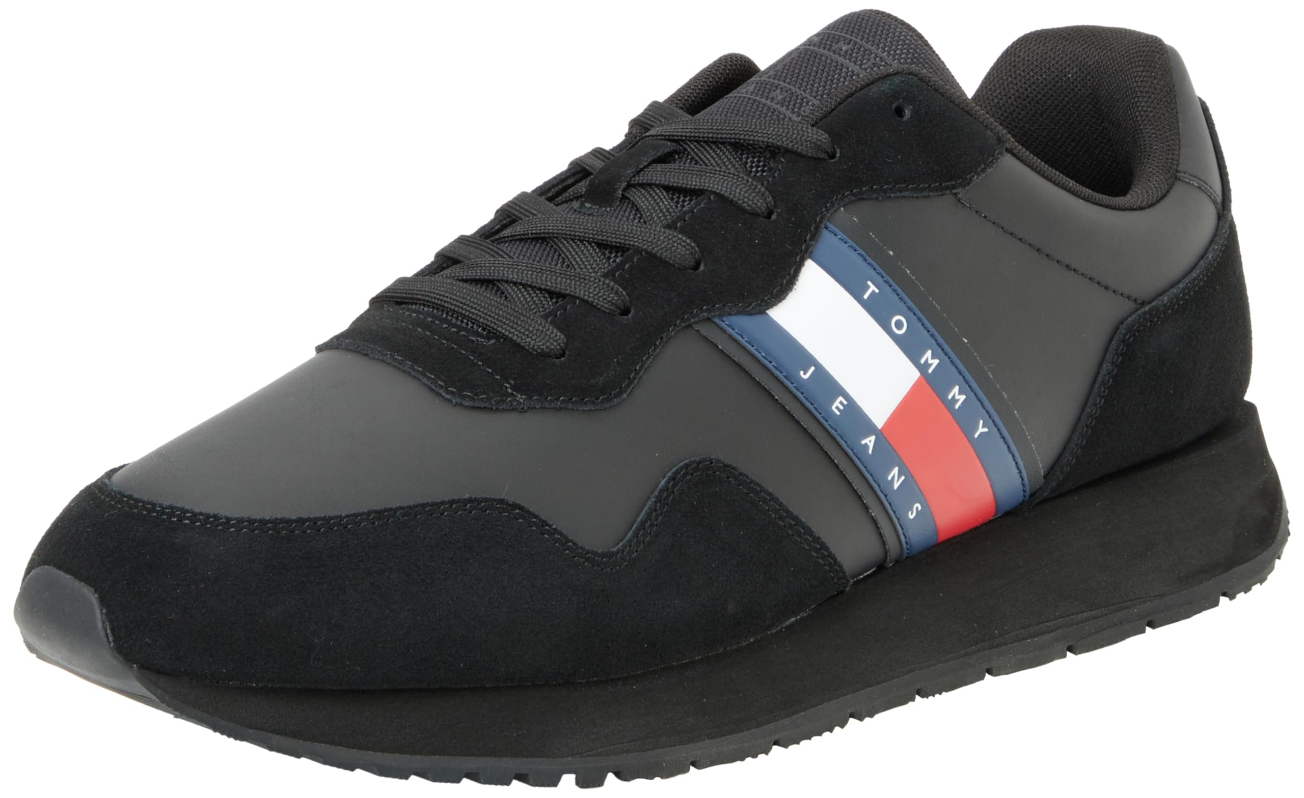 Tommy Hilfiger Tommy Jeans Zapatillas para Hombre Runner Sneaker Zapatillas de Deporte, Blanco (White), 44