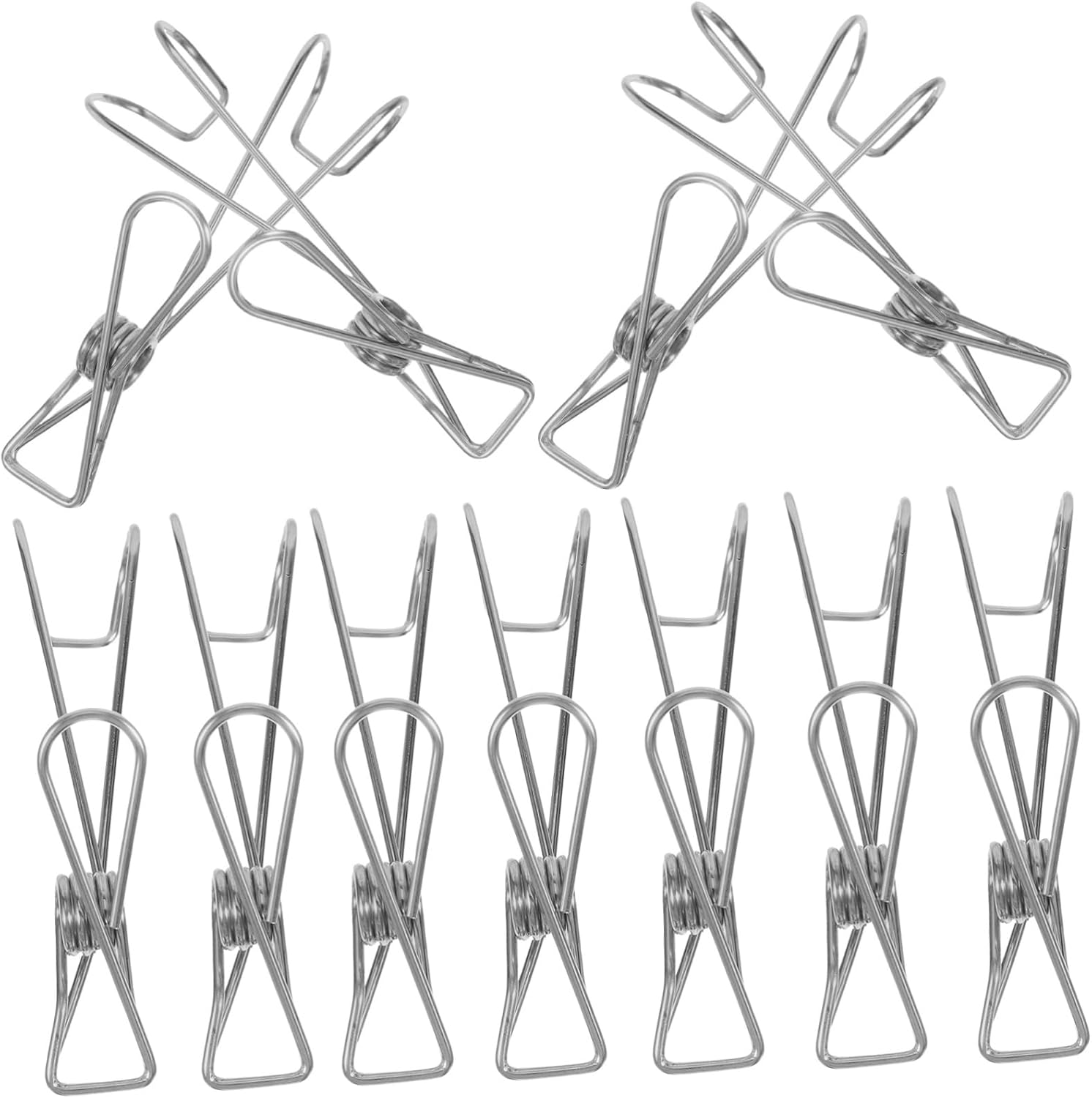 Unomor Door Hook Clips 12pcs Stainless Steel Golden Bathroom Organizer