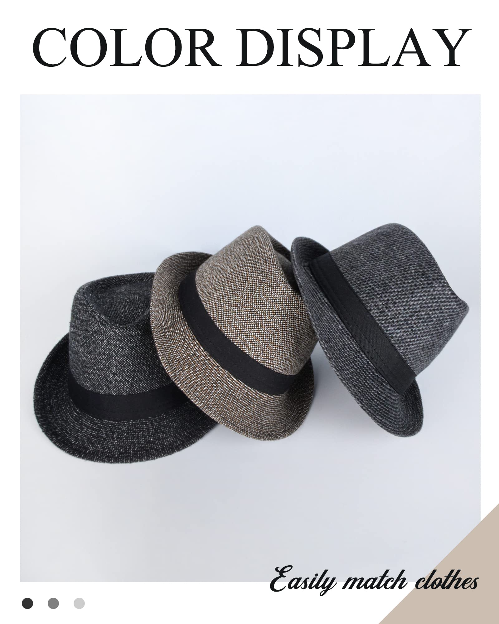 Vintage Kapelusz Fedora Trilby Czapka Jazzowa Melonik Kapelusz Gangster Fascinators Panama Czapka Jazzowy Z Szerokim Rondem Roll-up Dla Mężczyzn Kobiet 56-58cm