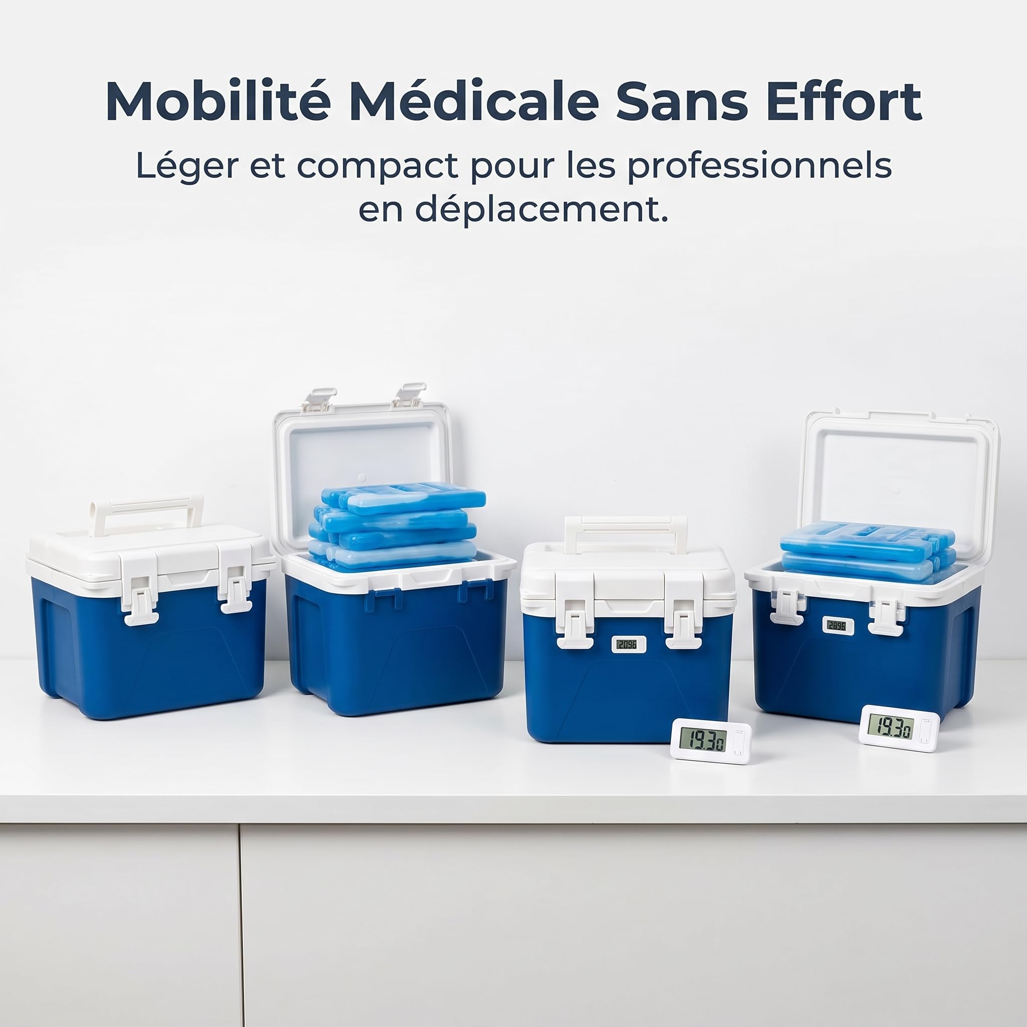 Nevera Portátil Pequeña para Insulina y Medicamentos, Hielera Viaje con Aislamiento, Caja de 6 litros con Pantalla de Temperatura