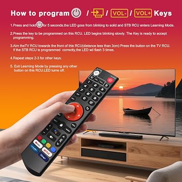 V3 Plus/Pro Voice Remote Control Compatible for Vseebox V5 Pro vSeeBox V5Pro/V3Pro/V2Pro/V1Pro/V3Plus/,V1/V2,V1 Max/Elite/Max,Replacement Learning Bluetooth Remote Control