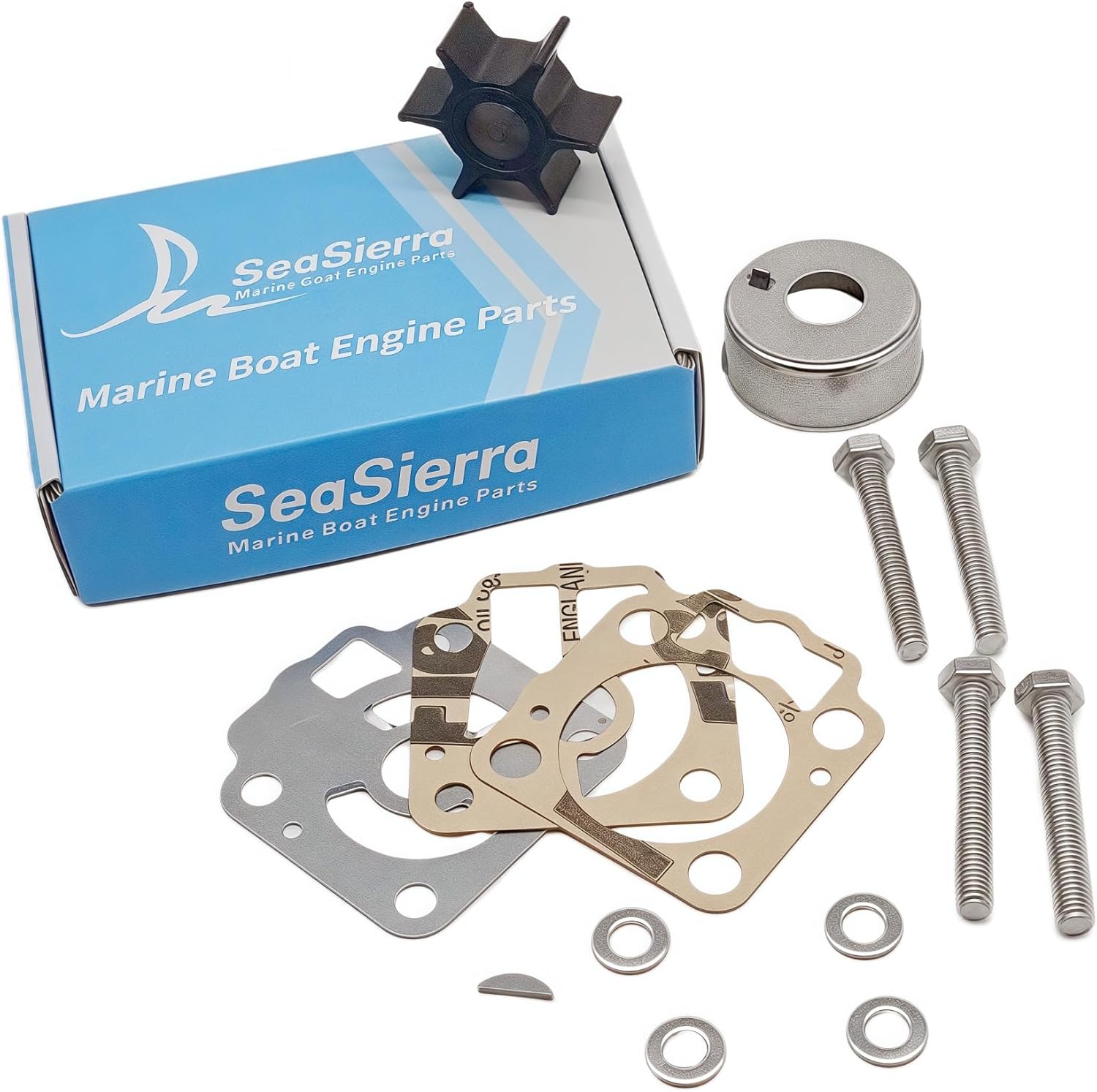 Boat Marine 3C8-87322-1 Water Pump Impeller Kit for Tohatsu Nissan 2 Stroke 40 50 HP Outboard Motor M40D2 M50D2 NS40D NS40D2 NS50D NS50D2 Replace 3C8873221M