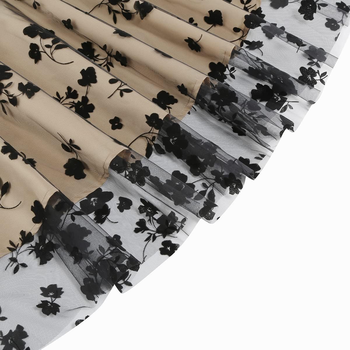 Vintage Dress for Women 1950s Tea Party Embroidered Butterfly Floral A-line Cocktail Homecoming Dress - Image 5