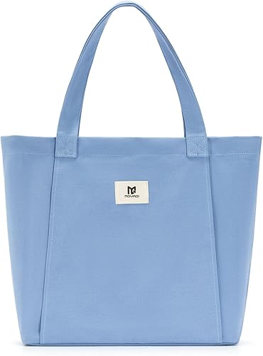 Miniatura 2 de Moyaqi - Bolsa de lona con bolsillo para esterilla de yoga, bolsa de hombro para oficina, entrenamiento, pilates, viajes, playa y gimnasio