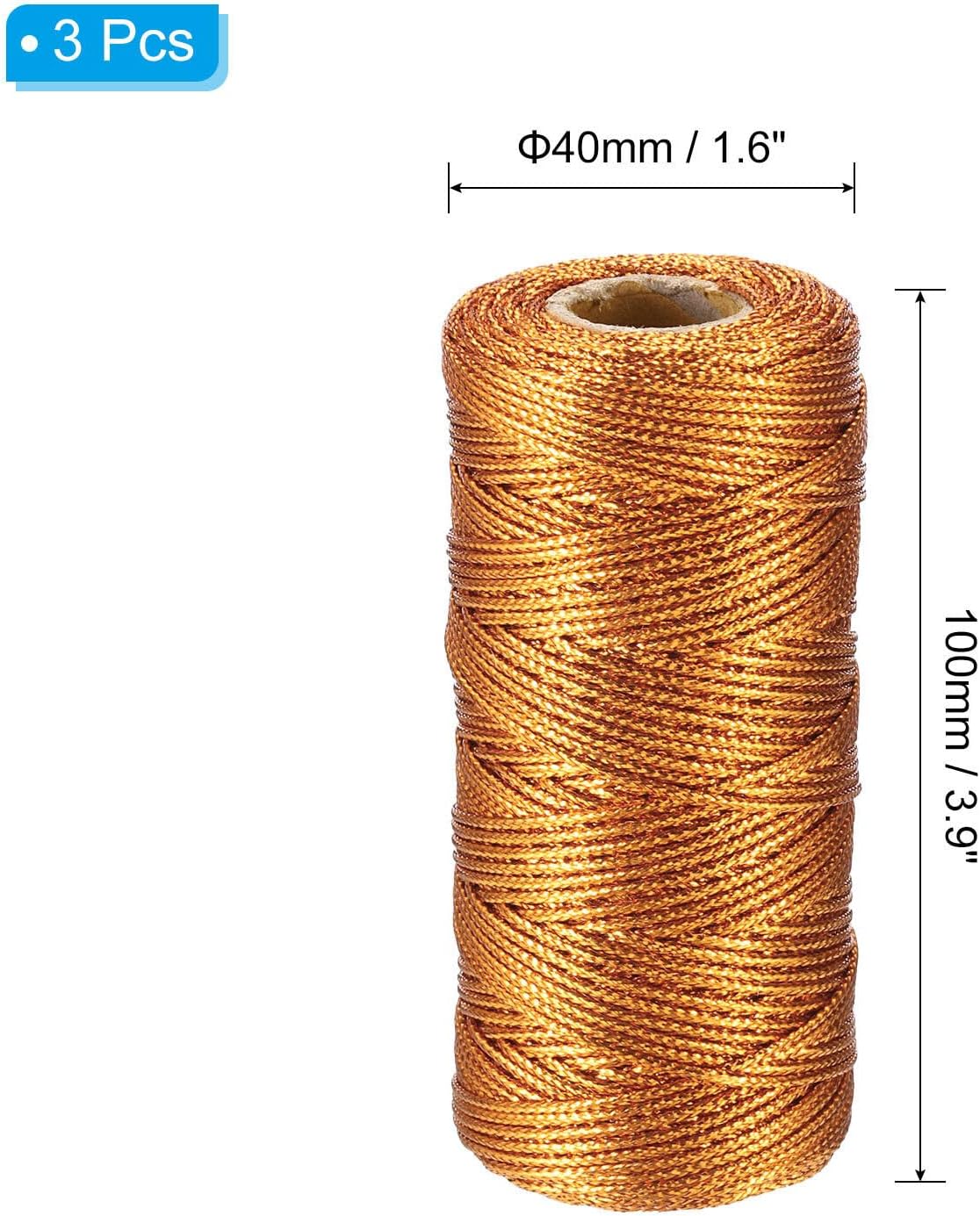 Home and Garden Parts 330 Yards Decorative Metallic Bakers Twine 3 Pcs Bronze #CN/251024/06044