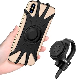 TELLUR BPH100 Support Mobile Bicycle, Universal Mobile Handlebar Moto or Bicycle, 360° Rotation, Adjustable Phone Holder, up to 6.5''