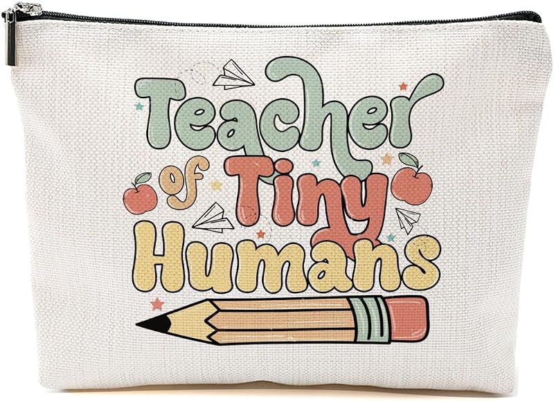 Necessaire de maquiagem Blue Leaves Teacher of Tiny Humans, 1 unidade