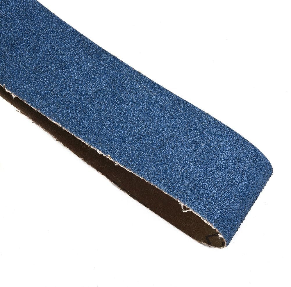 for Paquete de 4 bandas de lijado de cerámica de 2" x 72" for lijadoras de banda - Grano 40/60/80/120, bandas de lijado gruesas resistentes al agua for trabajar metales, afilar y Cu