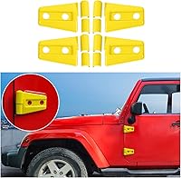 Vista 10 de 4 cubiertas protectoras de bisagra de puerta para Jeep Wrangler JK 2007-2018 de 2 puertas (negro)
