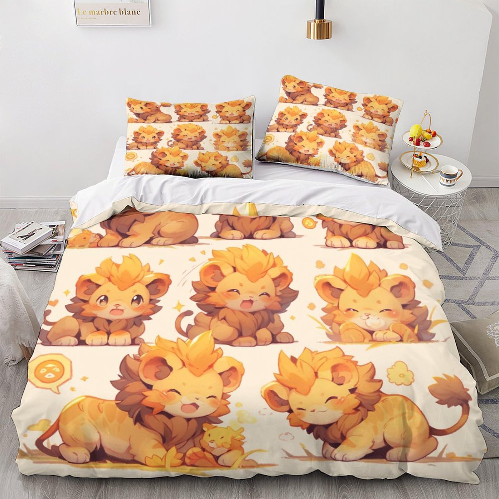 Parure de lit lion 3D pour transformer votre chambre adulte king size