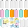 Foldable Thermal Printer Paper - 6 Colors and 8 White Label Rolls, 50mm x 3.5m Self Adhesive Thermal Paper, Erase Resistant, Strong Adhesive Self Adhesive Thermal Paper For Home Office