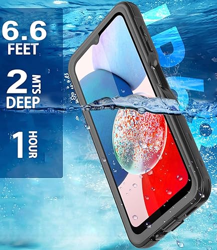 Miniatura 3 de Funda impermeable para Samsung Galaxy A14 5G, protector de pantalla integrado, cuerpo completo de 360, resistente a prueba de golpes, a prueba de