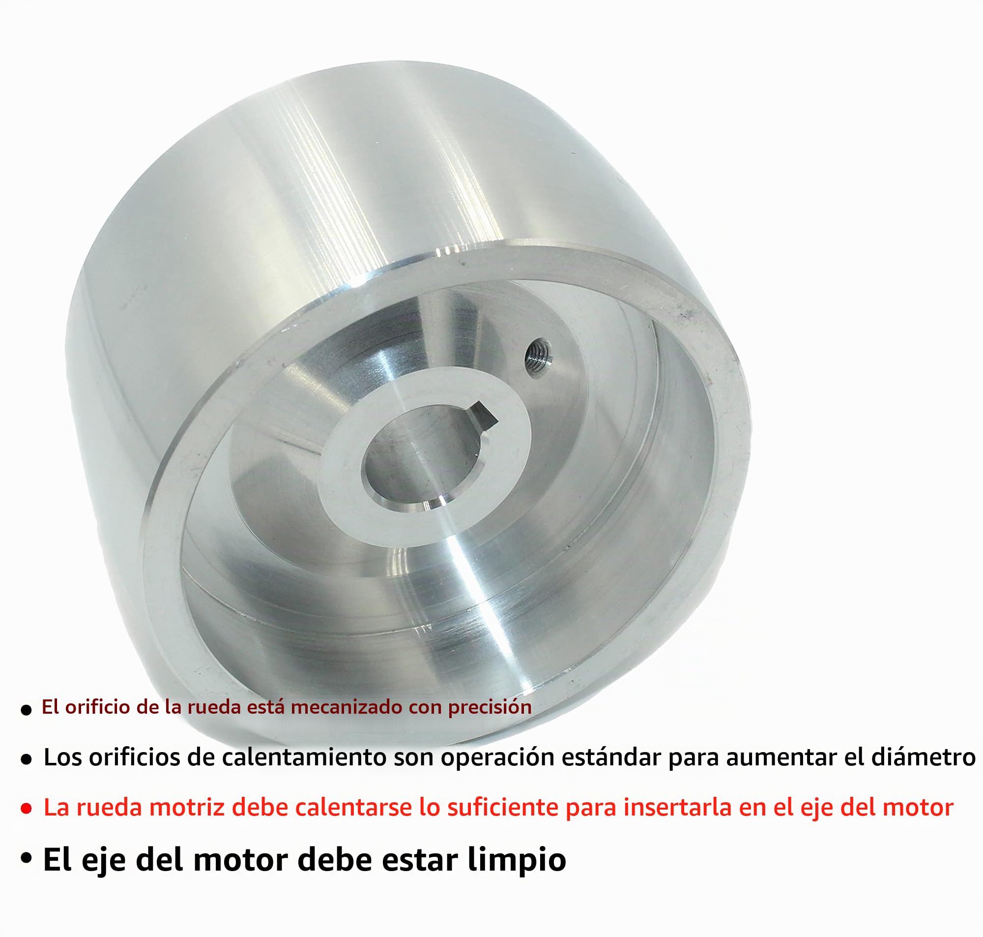 Amoladora de correa Rueda de transmisión CNC mecanizada para amoladoras de cuchillos 100 mm de diámetro - 55 mm de ancho con 24 mm de diámetro
