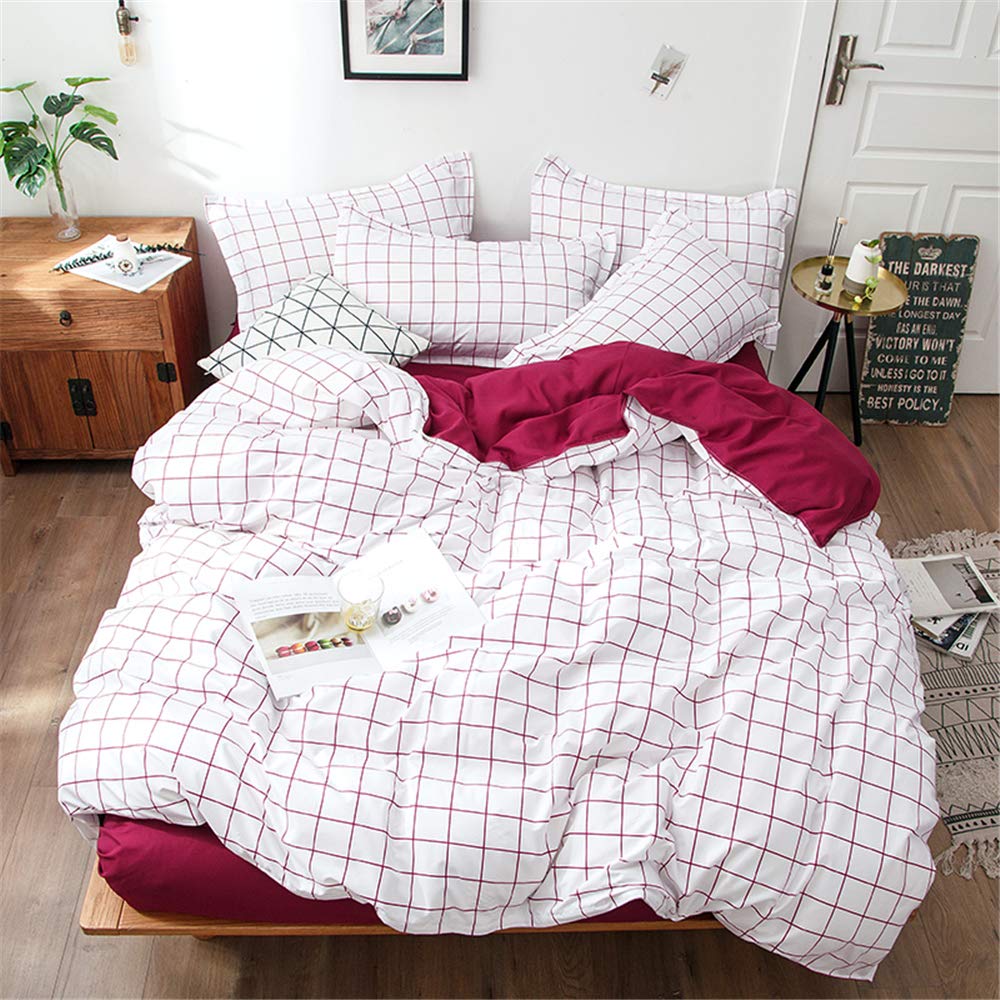 Parures de lit 2 personnes 140x200cm avec drap de lit et taies d'oreillers