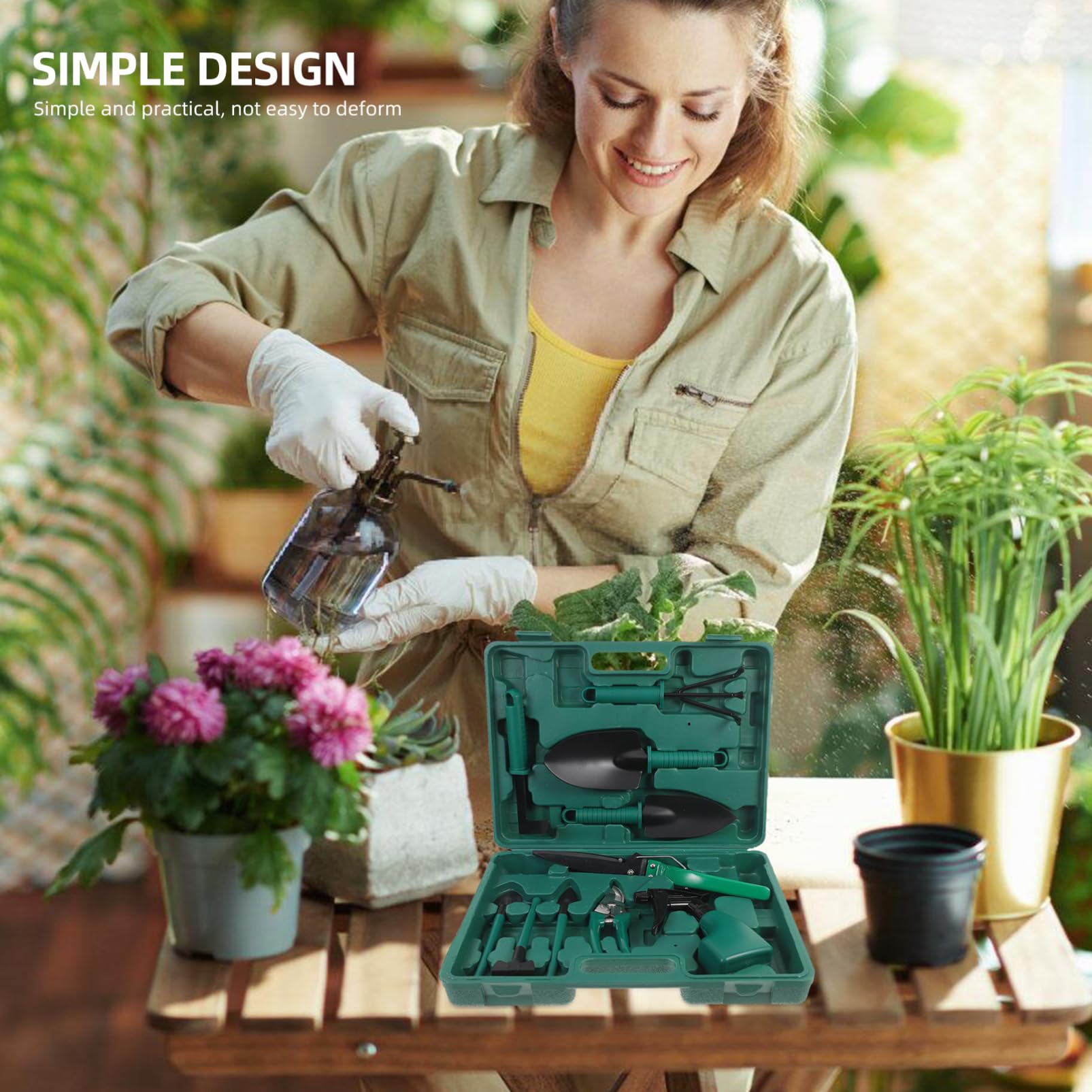 Toddmomy 1satz Gartenwerkzeugset Teilig Mit Aufbewahrungskoffer Ergonomische Schaufel Rechen Und Schaufel Für Effektives Jäten Und Pflanzenpflege Langlebige Materialien Für